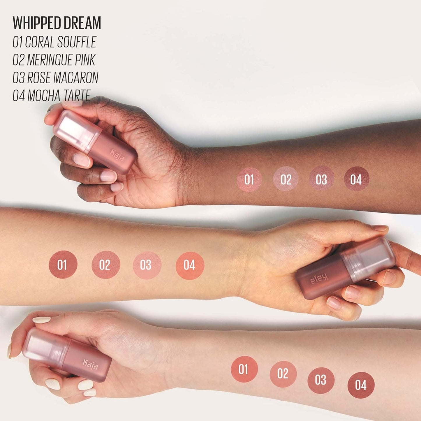 WHIPPED DREAM | Multi Liquid Eye Shadow and Blush with Airy Semi Matte Finish | Easily Buildable and Blendable | Tested to Be Safe on Eyes | 04 Mocha Tarte | Formulated without Parabens and Phthalates | K-Beauty, Vegan, Cruelty-Free