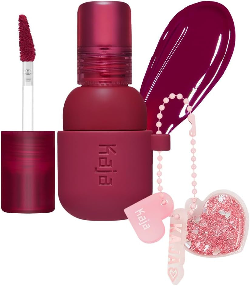 Lip & Blush Glazed Keychain Stain - Jelly Charm | Hydrating, Easily Buildable and Blendable | 01 Cherry Spritz | Formulated without Parabens and Phthalates