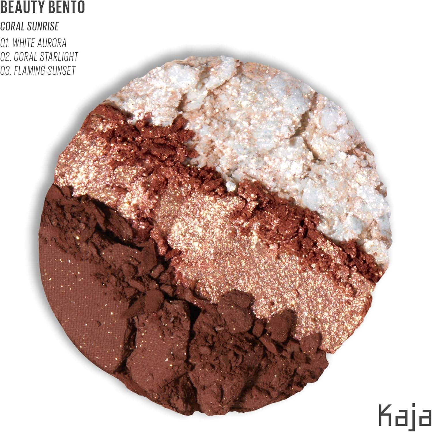 Beauty Bento Collection | Mosaic Chrome + Shimmer + Matte | 18 Coral Sunrise - Coral Peach | 2019 Best of Beauty Award in Glitter-Pressed Category