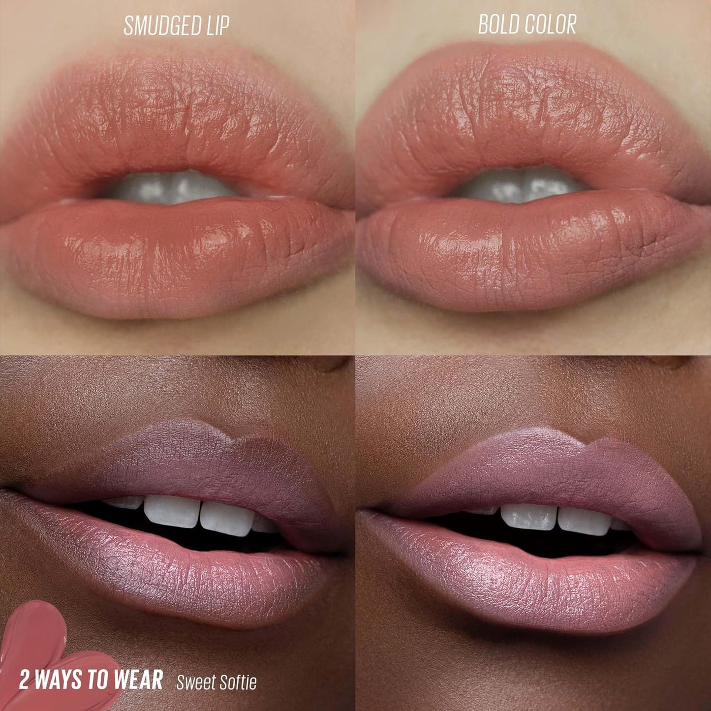 LOVE SWIPE | Velvety, Air-Whipped Lip Mousse with Velvet Finish | Easily Buildable and Blendable | 02 Sweet Softie | Formulated without Parabens and Phthalates | K-Beauty, Vegan, Cruelty-Free