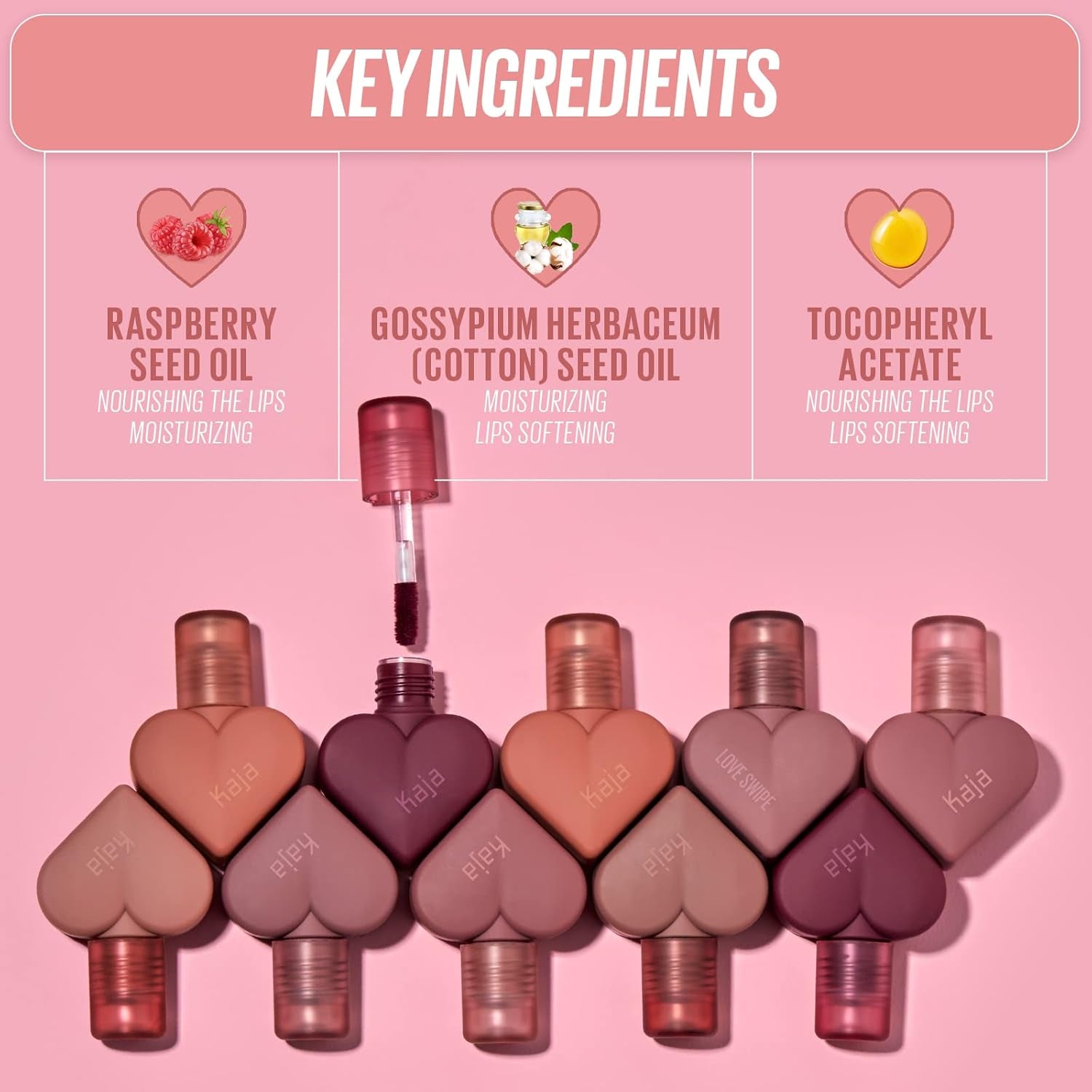 LOVE SWIPE | Velvety, Air-Whipped Lip Mousse with Velvet Finish | Easily Buildable and Blendable | 02 Sweet Softie | Formulated without Parabens and Phthalates | K-Beauty, Vegan, Cruelty-Free