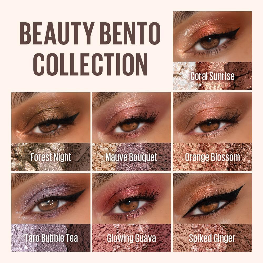 Beauty Bento Collection | Mosaic Chrome + Shimmer + Matte | 19 Forest Night - Khaki Brown | 2019 Best of Beauty Award in Glitter-Pressed Category