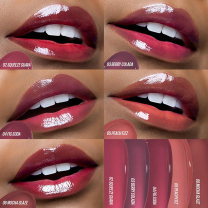 Lip & Blush Glazed Keychain Stain - Jelly Charm | Hydrating, Easily Buildable and Blendable | 01 Cherry Spritz | Formulated without Parabens and Phthalates