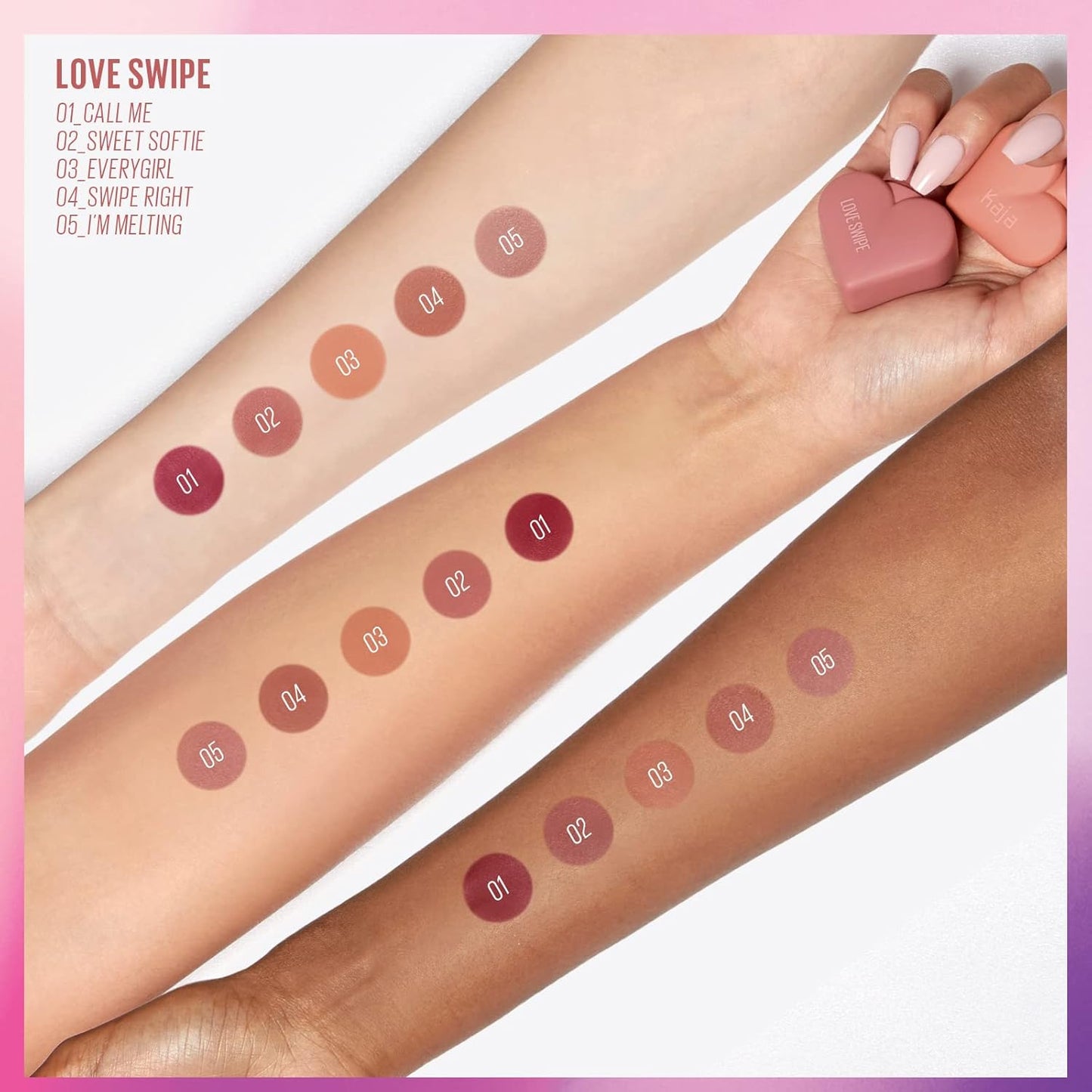 LOVE SWIPE | Velvety, Air-Whipped Lip Mousse with Velvet Finish | Easily Buildable and Blendable | 02 Sweet Softie | Formulated without Parabens and Phthalates | K-Beauty, Vegan, Cruelty-Free