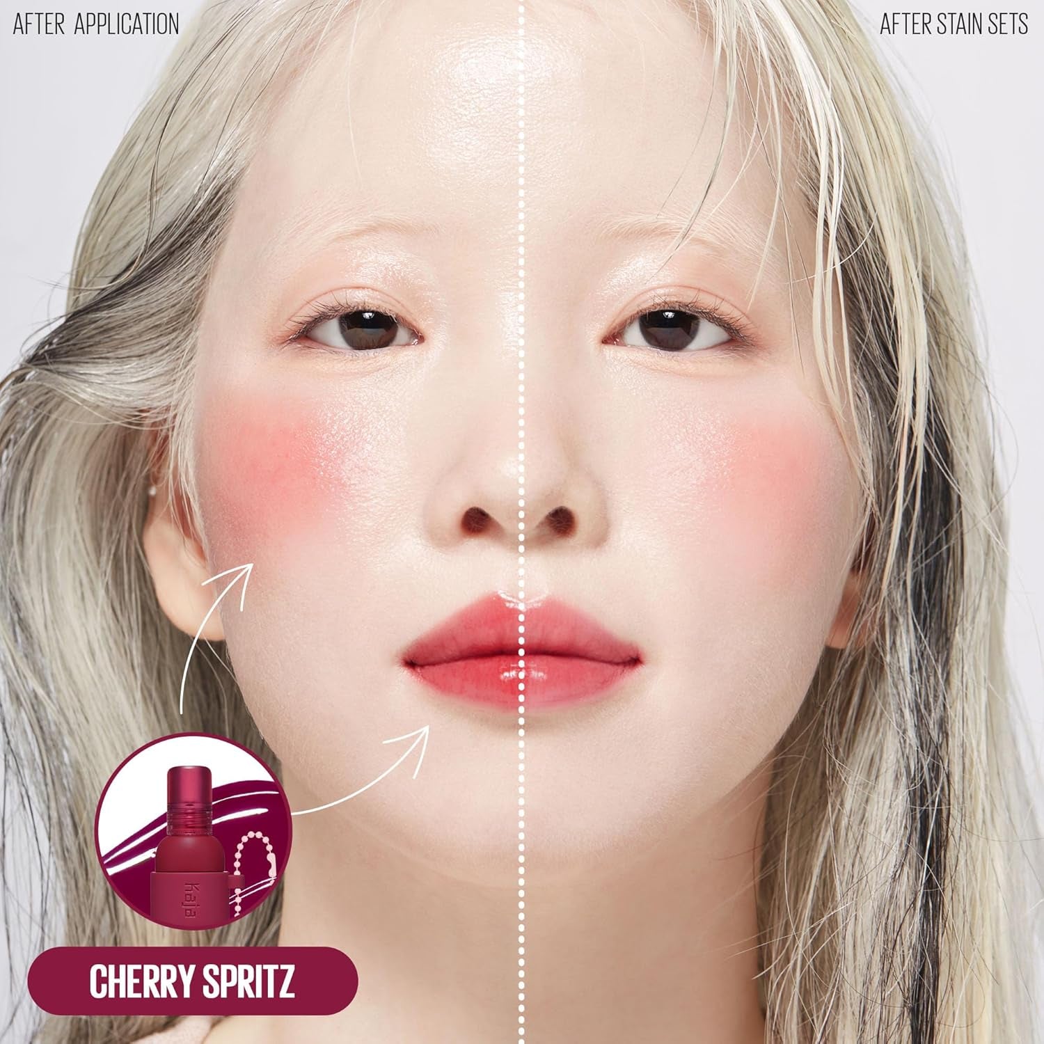 Lip & Blush Glazed Keychain Stain - Jelly Charm | Hydrating, Easily Buildable and Blendable | 01 Cherry Spritz | Formulated without Parabens and Phthalates