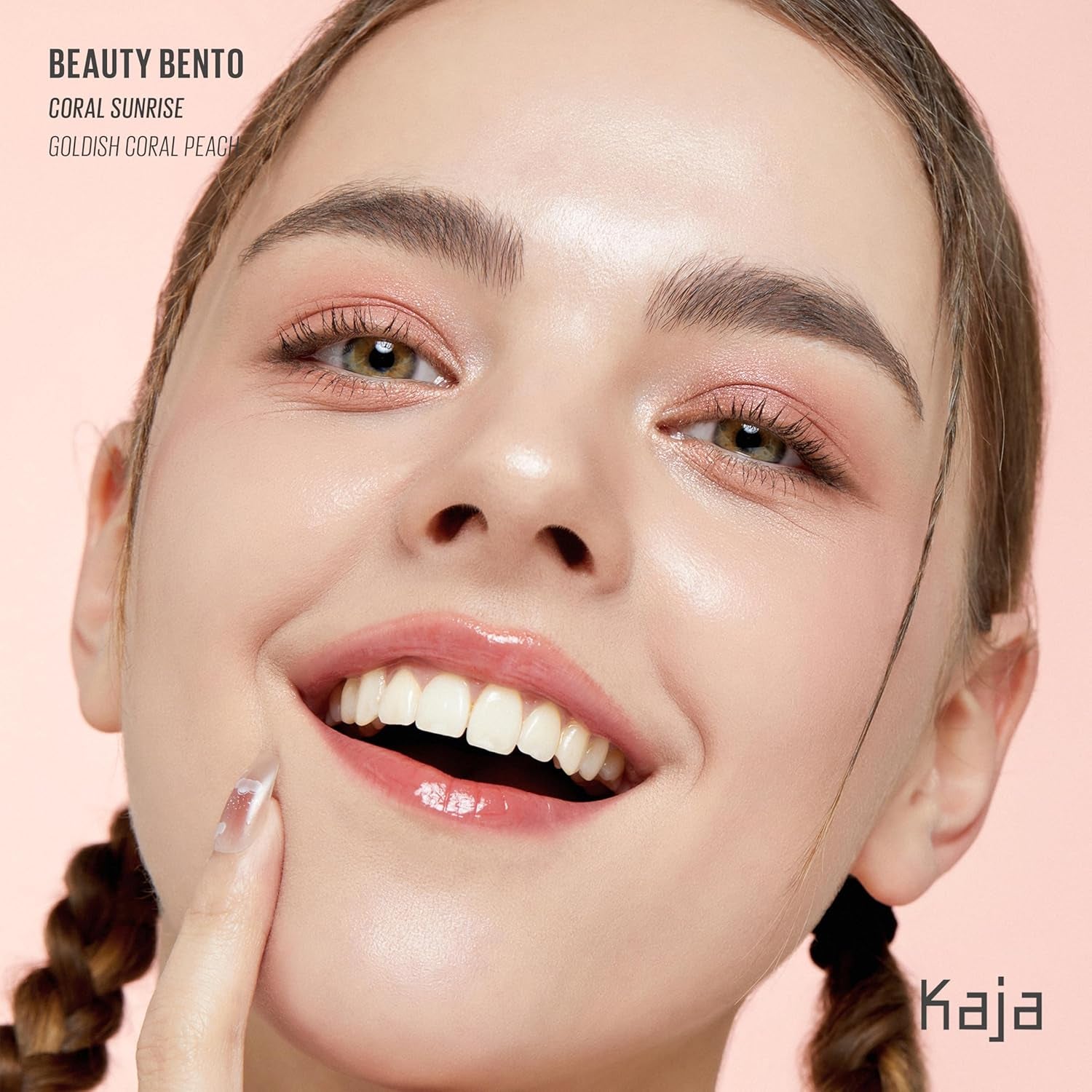 Beauty Bento Collection | Mosaic Chrome + Shimmer + Matte | 18 Coral Sunrise - Coral Peach | 2019 Best of Beauty Award in Glitter-Pressed Category