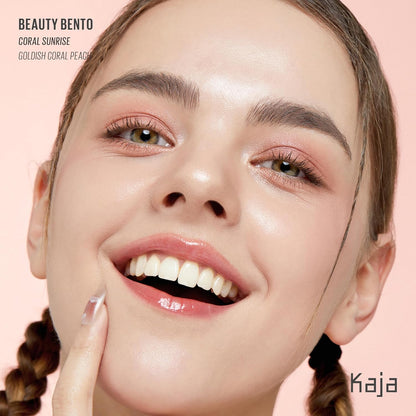 Beauty Bento Collection | Mosaic Chrome + Shimmer + Matte | 18 Coral Sunrise - Coral Peach | 2019 Best of Beauty Award in Glitter-Pressed Category