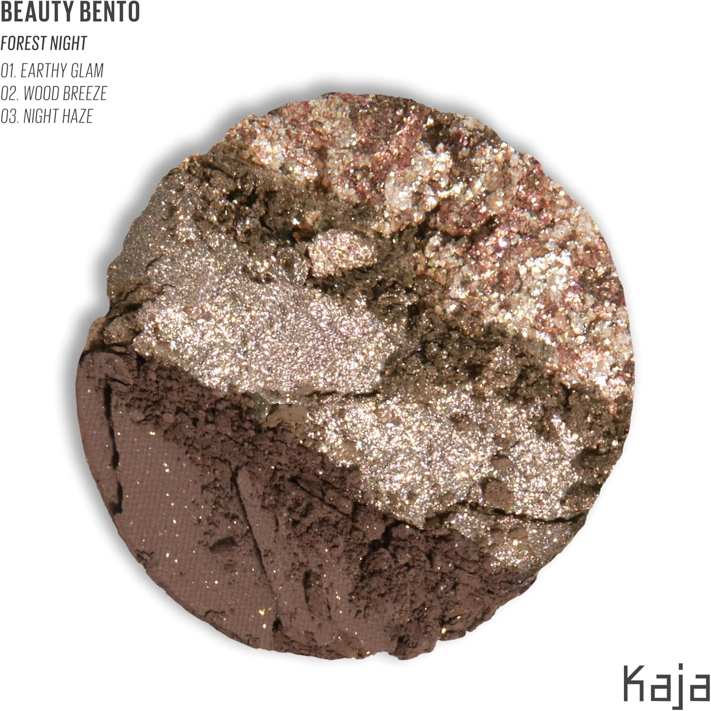 Beauty Bento Collection | Mosaic Chrome + Shimmer + Matte | 19 Forest Night - Khaki Brown | 2019 Best of Beauty Award in Glitter-Pressed Category